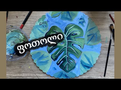 ტროპიკული მცენარე (მონსტერას ფოთოლი)