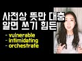 사전상 뜻만 대충 알면 진짜 쓰기 힘든 단어 vulnerable, intimidating, orchestrate