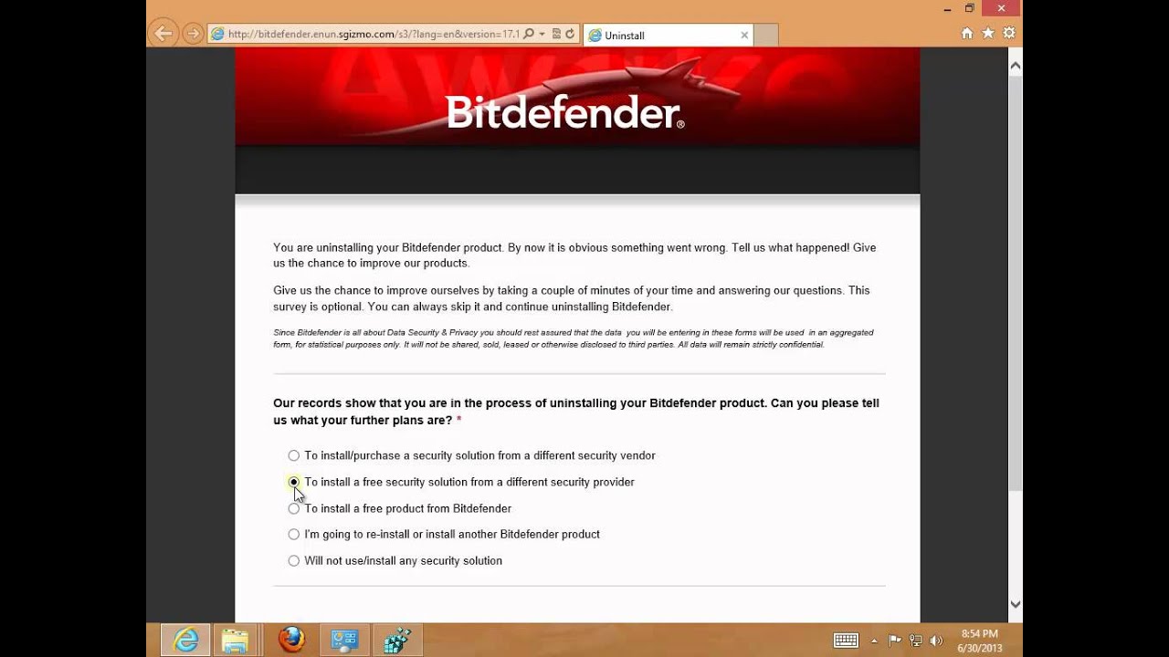 How to Uninstall Bitdefender Antivirus Plus 2014 v17