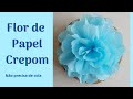 DIY FLOR DE PAPEL CREPOM AZUL - SEM COLA