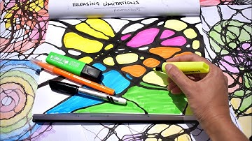 Neurographica basic drawing tutorial 🧠 Intention Algorithm for beginners 🖌️ new neurons connections