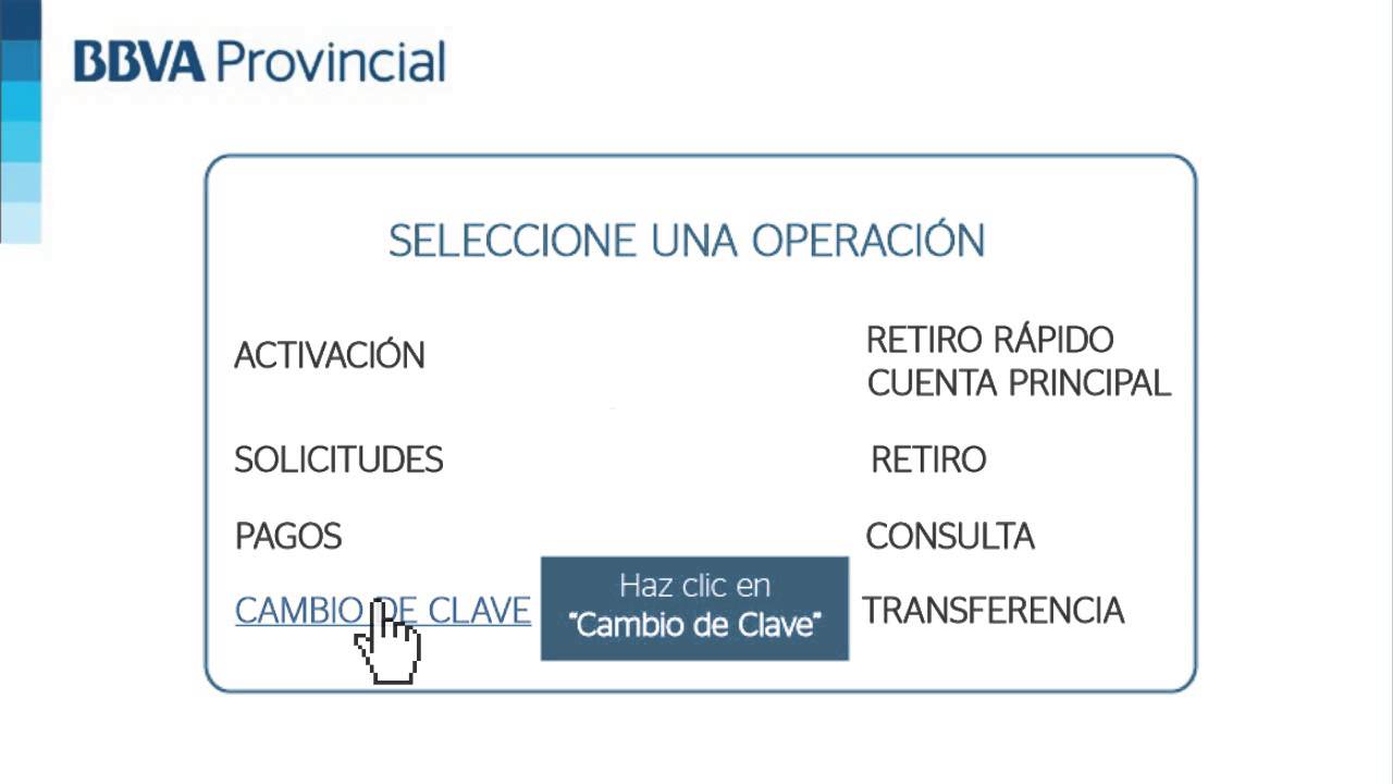 cambio de clave tarjeta de credito banco provincial