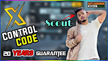 (New) Scout CONTROL Code Sensitivity for BGMI 4 finger claw l Latest 2022