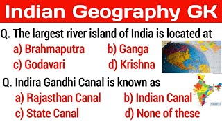 Indian Geography GK || Indian Geography Questions in English || Indian Geography GK Questions