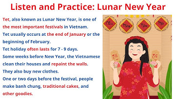 (71) LUNAR NEW YEAR - LUYỆN NGHE TIẾNG ANH HIỆU QUẢ. Học từ vựng và phát âm