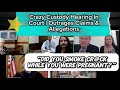 Crazy custody hearing in court  outrages claims  allegations custodycourtdrama