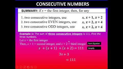 Sum of three Consecutive Numbers | Example 1 | MCAT | 91027 | NCEA Level 1 Mathematics | NZQA 2020