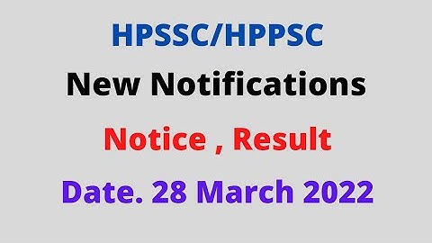 HPSSC New Notifications (28 March 2022) Waiting Panel JE,TGT, Stenotypist etc.