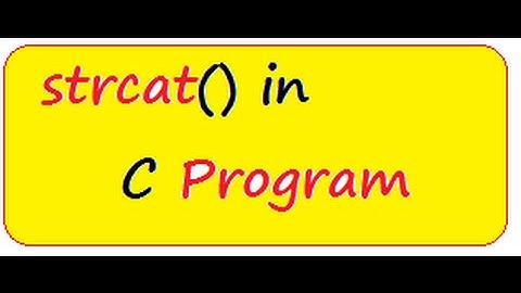 STRCAT IN  C  PROGRAM