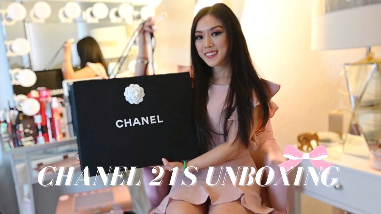 CHANEL 21S SMALL BABY PINK CHEVRON FLAP UNBOXING (LIMITED)