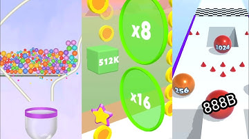 Pin Puzzle vs Happy Cubes 2048 Vs Ball Merge 2048| Android ios