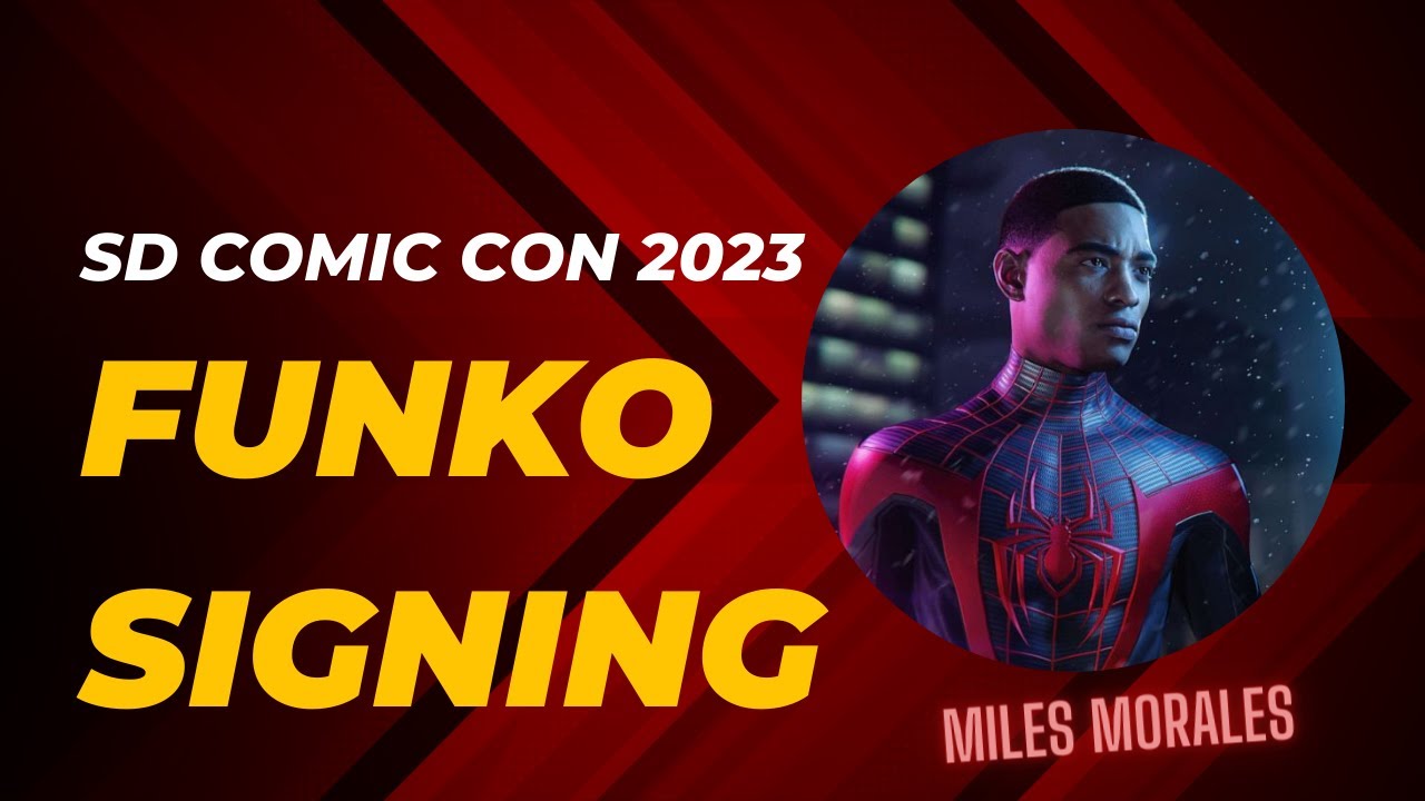 San Diego COMIC CON 2023 : Spiderman 2 Miles Morales FUNKO SIGNING W/ Nadji Jeter #sdcc