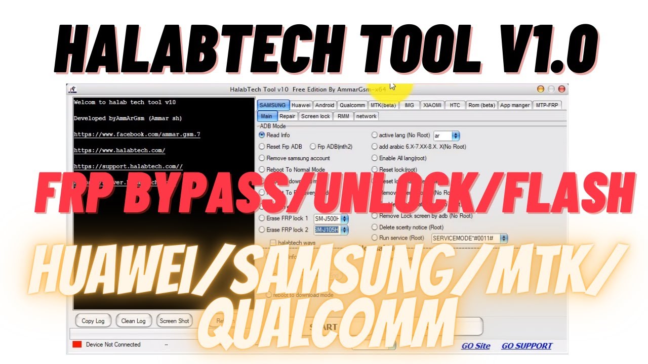 Free Tool Halab tech tool v1.0, Huawei Reset Frp By TestPoint, All
