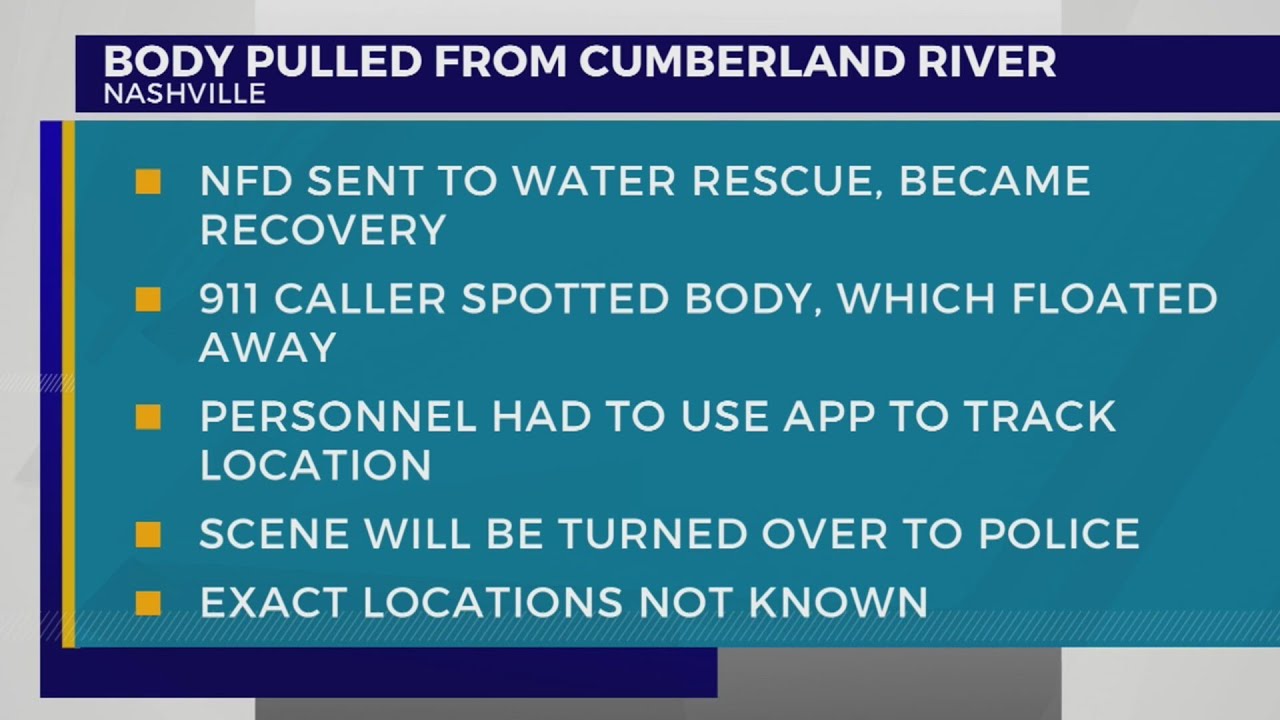 Nashville crews recover body from Cumberland River - YouTube
