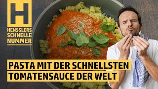 Thumbnail for Schnelles Pasta mit der schnellsten Tomatensauce der Welt Rezept von Steffen Henssler