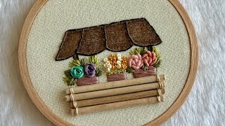 Diy Hand Embroidery For Beginners This Flower Shop Embroidery Is Made With Paint, Thread & Bamboo