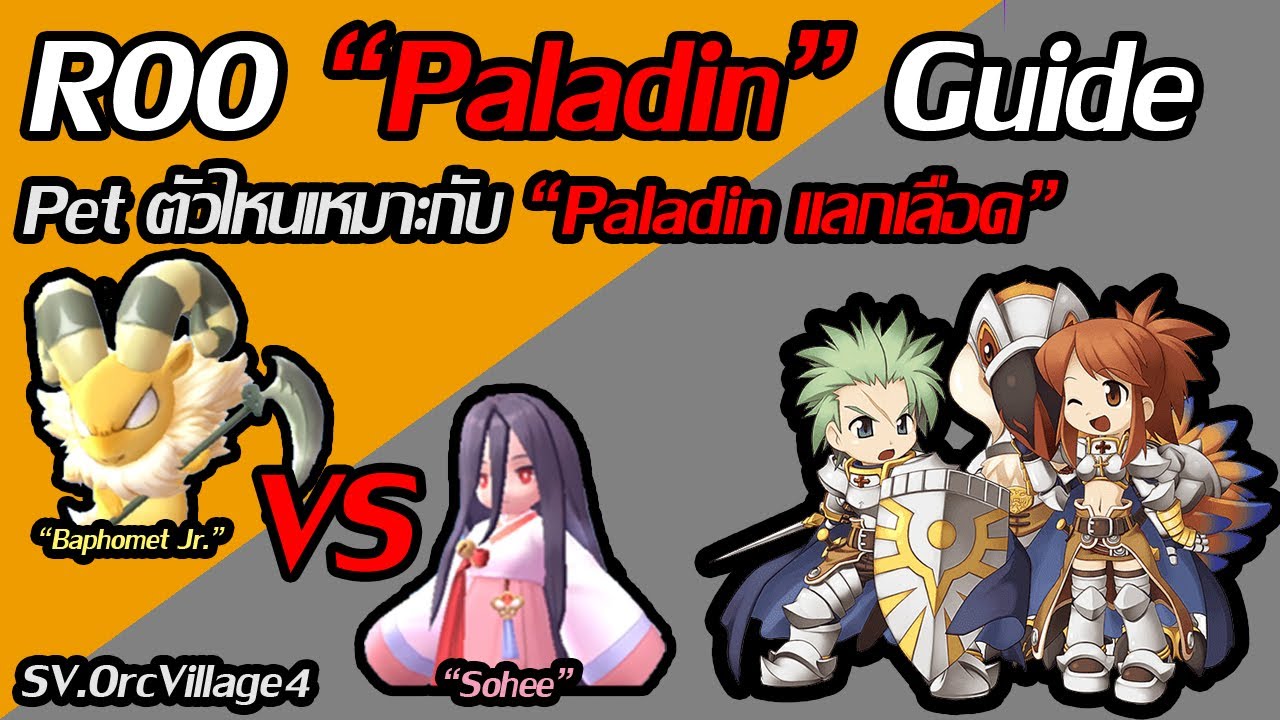 Ragnarok Origin สัตว์เลี้ยงคู่ใจ Paladin สายแลกเลือด [Baphomet Jr.] vs