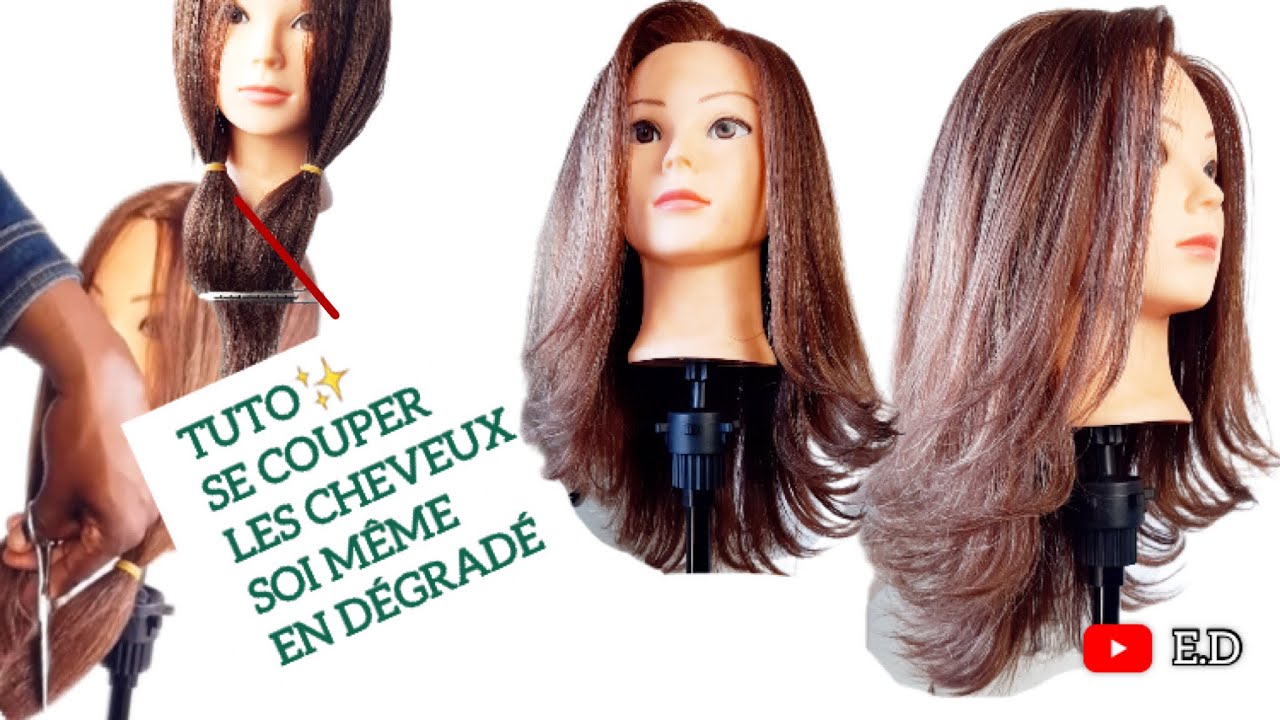 Comment couper ses cheveux en dégradé / technique facile #layershaircut