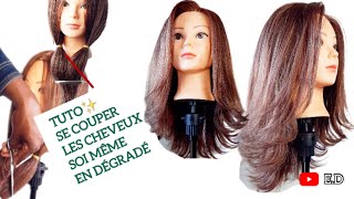 Comment couper ses cheveux en dégradé / technique facile #layershaircut screenshot 5