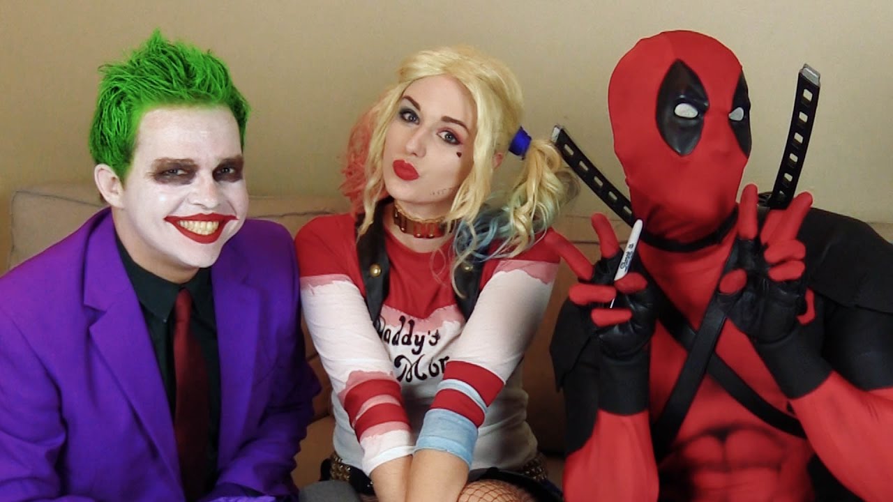 Deadpool Joker Harley Quinn Blindfold Drawing Challenge Youtube