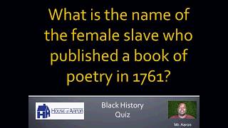 HOALLC Black History Month Quiz 2-1-2018