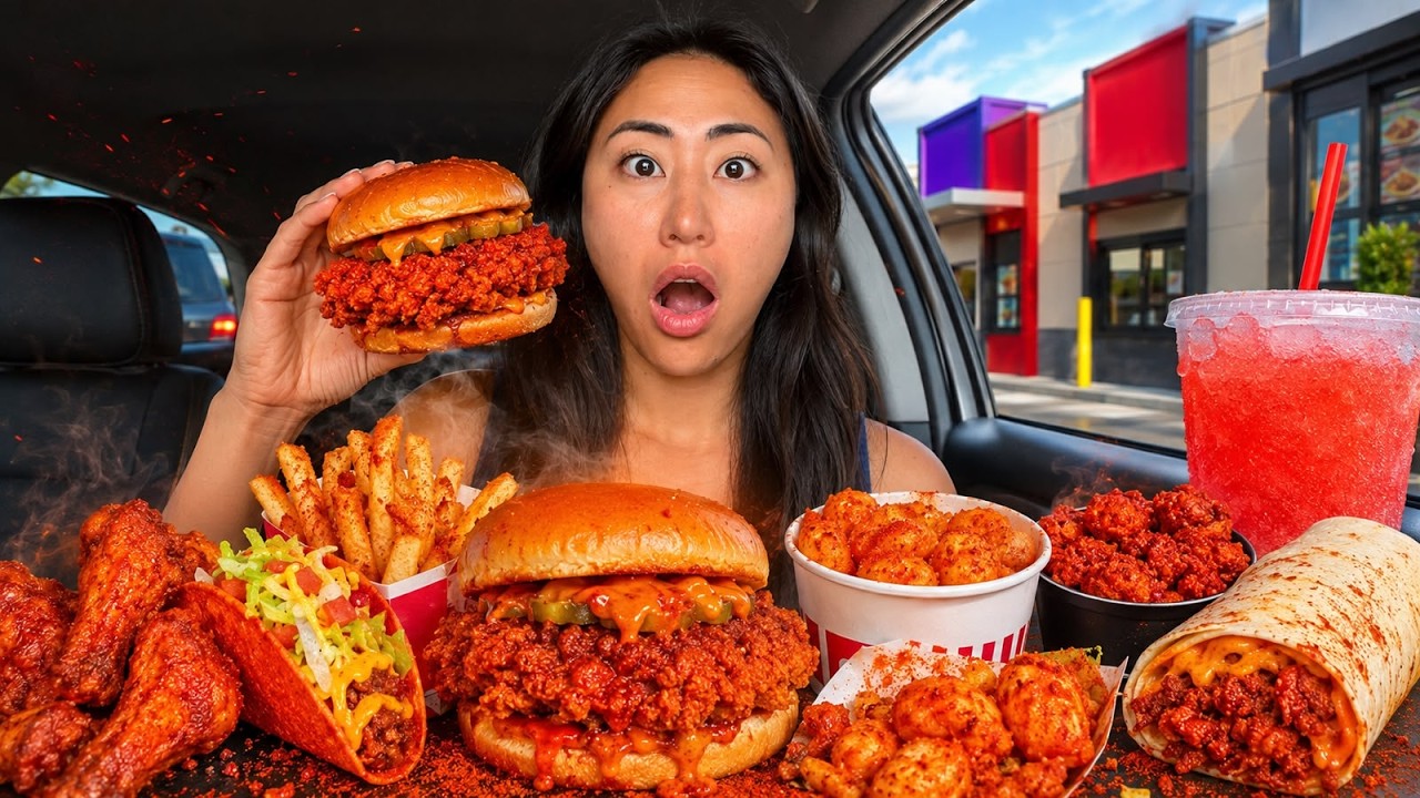 I Tried the SPICIEST Food at Every Fast Food Restaurant!!