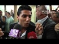 لحظة وصول الفنان محمد عساف لمدينة رام الله