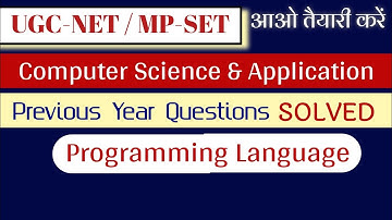 Programming language | mpset | mppsc | ugcnet | computer science and application | assistant prof