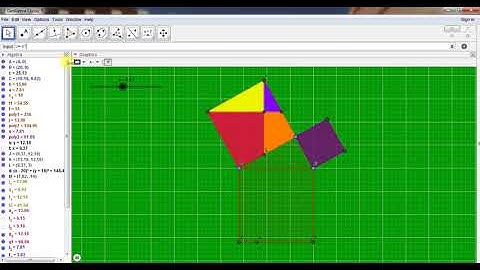 Pythagoras Theorem By Geogebra