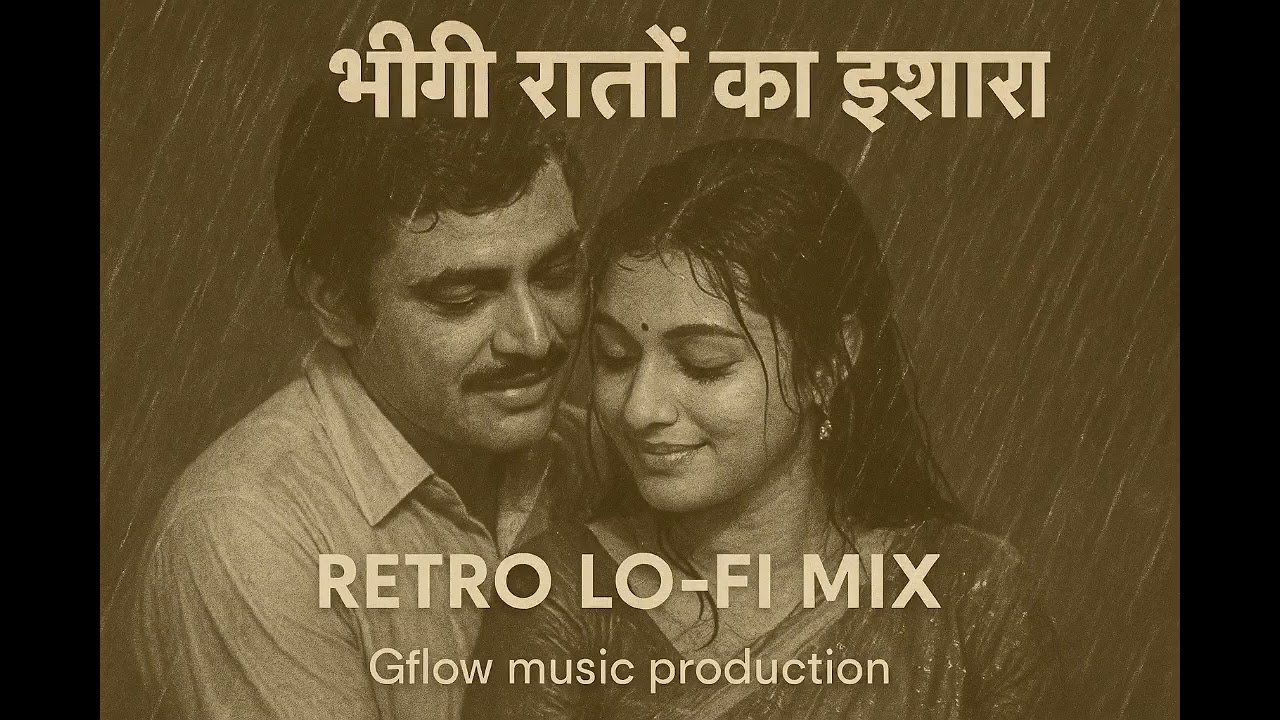 भीगी रातों का इशारा 🌙 | Retro Lo-Fi Rain Romance | Gflow music production 🎧🎙️