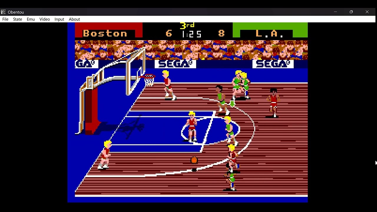 Pat Riley Basketball - Sega Master System - Obentou Emulator - Test Windows 11