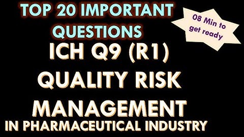 ICH Q9 Guideline l Quality Risk Management l QRM in pharmaceutical industry l Question and answers