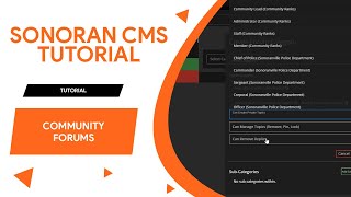 Sonoran CMS Tutorial 11: Community Forums
