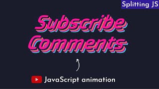 Text animation with text-shadow and outline in Splitting JS
