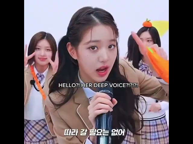 Wonyoung's deep voice 😳😳 class=