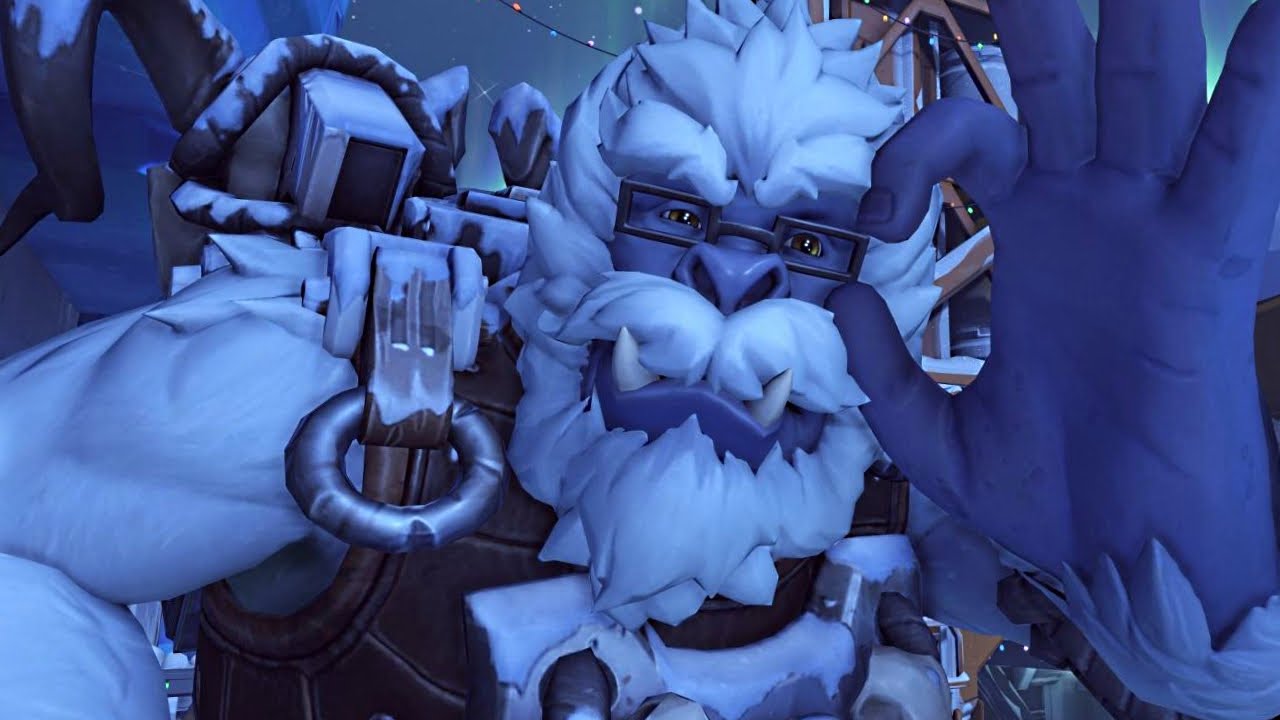 Overwatch - 'YETI' Winter Wonderland Winston Gameplay (LEGENDARY SKIN)
