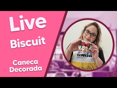 LIVE de Biscuit com Claudia Puppo - Caneca Decorada