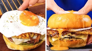 Mouth-Watering Burger And Giant Sushi Roll Recipes