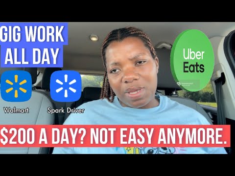 My Full Shift Working As A Walmart Spark Driver| Uber Eats | Lyft | Not ...