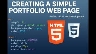 Creating a Simple Portfolio Web Page   Part 2 - Lesson 31
