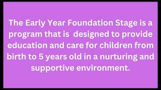 What is the EYFS? @Jollyyears_0-6