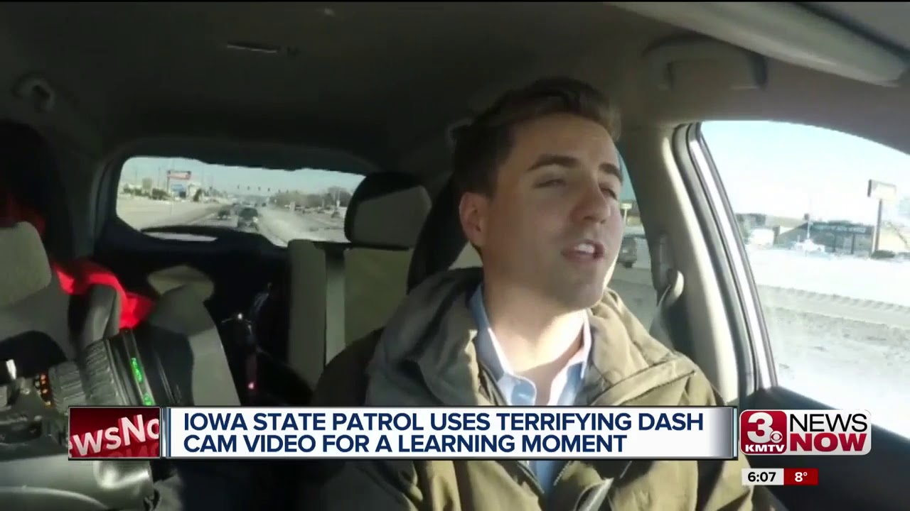 Iowa State Patrol uses terrifying dash cam video for a learning moment