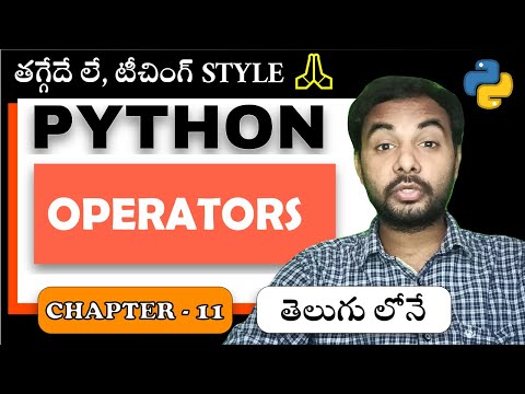 Python Tutorial For Beginners Python Tutorial Suresh Techs PYTHON OPERATORS Chapter 11