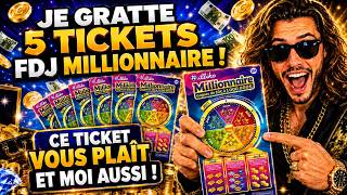 JE GRATTE 5 TICKETS FDJ MILLIONNAIRE ! CE TICKET VOUS PLAÎT… ET MOI AUSSI ! 💸😱