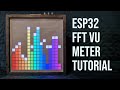 ESP32 spectrum analyser VU meter using arduinoFFT and a FastLED matrix