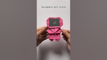 "DIY Squid Game Soldier 🔴👮 | Cool & easy paper craft!" #SquidGameDIY #SquidGameSoldier #PaperCraft
