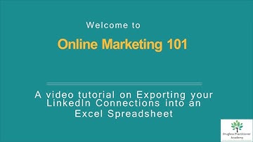 Exporting LinkedIn Connections to Excel