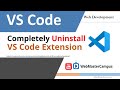 Dsinstaller compltement les extensions de code vs