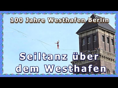 Seiltanz über dem Westhafen/100 Jahre Westhafen 3.9.2023