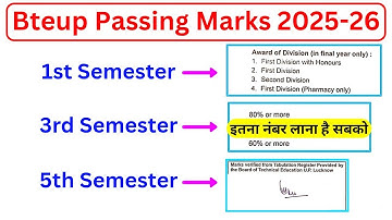 Bteup Exam 2025 Passing Marks | Bteup Grade/Division Rule | bteup me passing marks kitne chahiye 